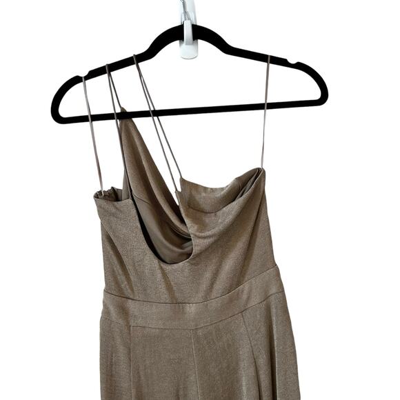 New Misha Women's Noelene Jumpsuit Wide Leg Khaki Size 4 - Picture 8 of 13